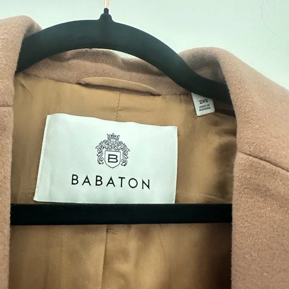 Babaton estate coat virgin wool desert sand 2xs - Picture 3 of 6